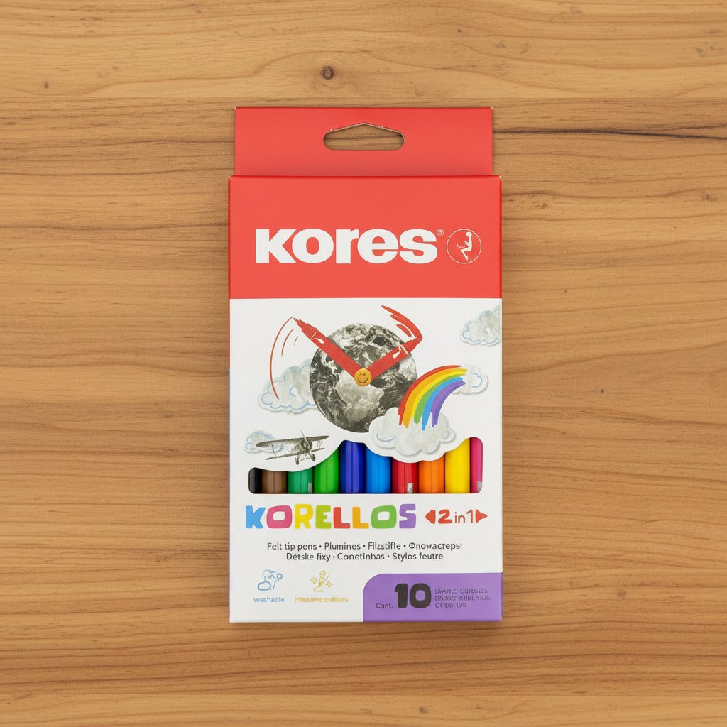 Marcador Doble Punta Korellos Kores | CD 031035