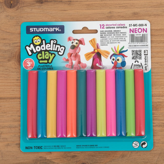 Plastilina 12 barras Studmark modeling Clay | CD 041330