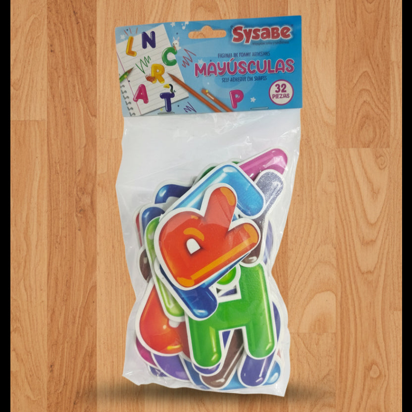 Figura Fomy Adhesivas Letras Mayusculas x32 piezas | CD 210375