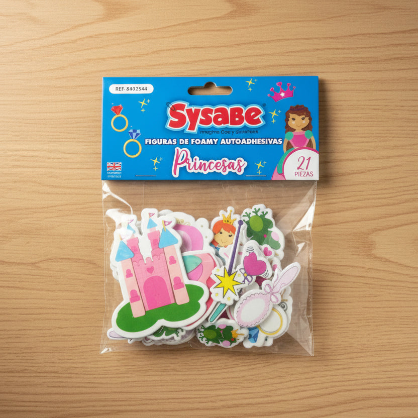 Figura Fomy Adhesivas princesas x21 piezas | CD 040776