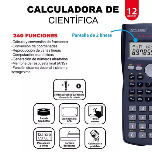 Calculadora Científica Offi Esco OE985 | CD 051805