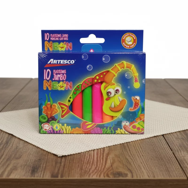 Plastilina Artesco x10 Neon | CD 051896