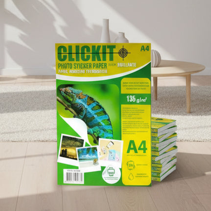 Papel Fotográfico Adhesivo Clickit 135gr x50 | CD 050847