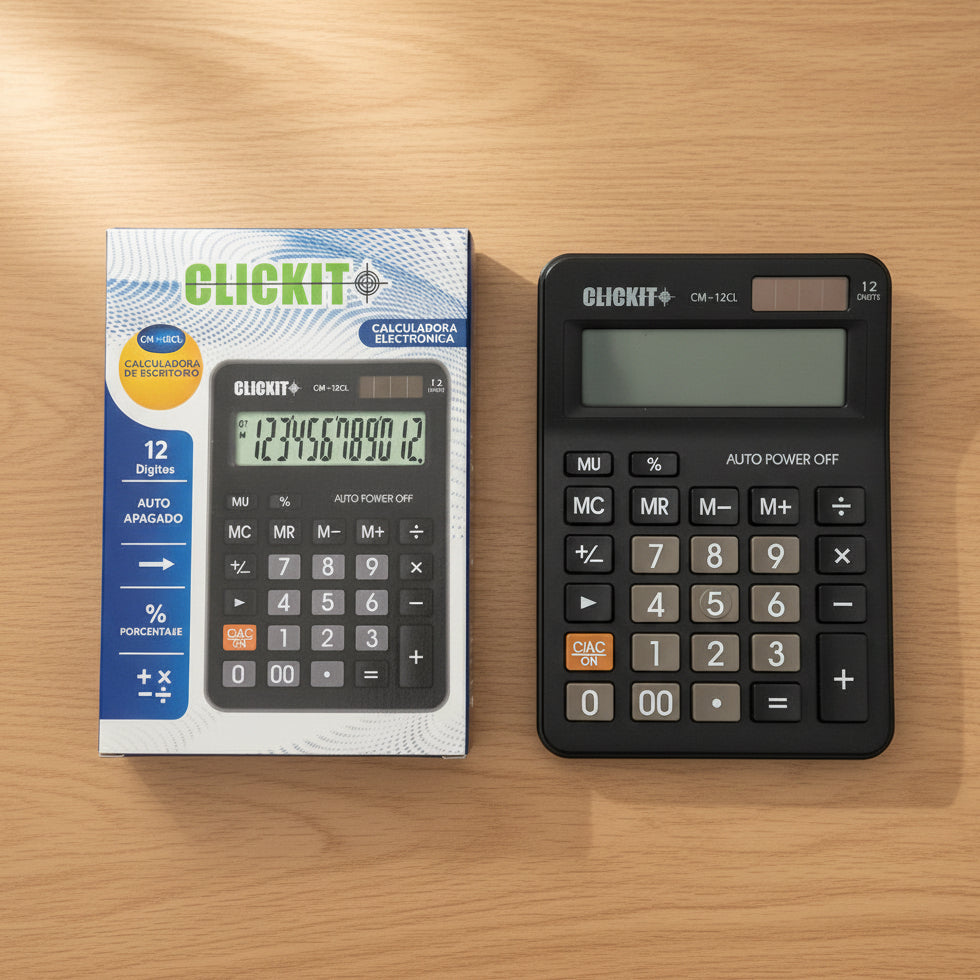 Calculadora Clickit 12 Dígitos CM-12CL | CD 060999